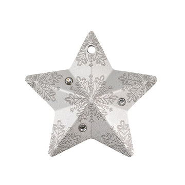 Holiday Ornament - Snowflake Star Silver - 5 dollars currency - BE 2023