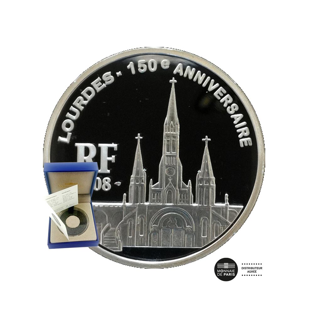 Lourdes - valuta di 1,5 euro d'argento - BE 2008