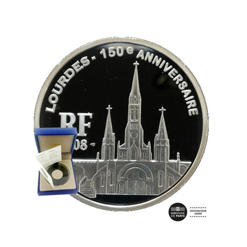 Lourdes - valuta van 1,5 euro zilver - be 2008