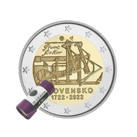 Eslováquia 2022 - 2 euros comemorativo - motor a vapor atmosférico - rolos de 25 moedas