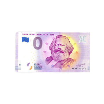 Souvenir ticket from zero to Euro - Trier - Karl Marx 1818-2018 - Germany - 2019