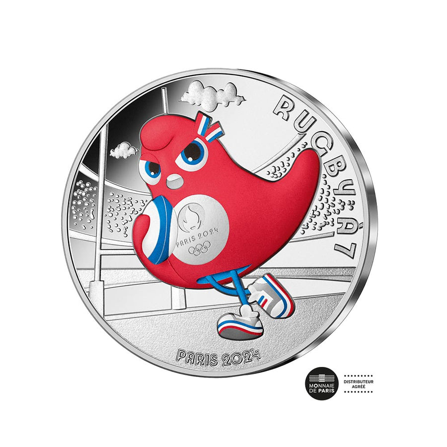 Jeux Olympiques de Paris 2024 Le Rugby à 7 (3/9) Monnaie de 10€ Ar