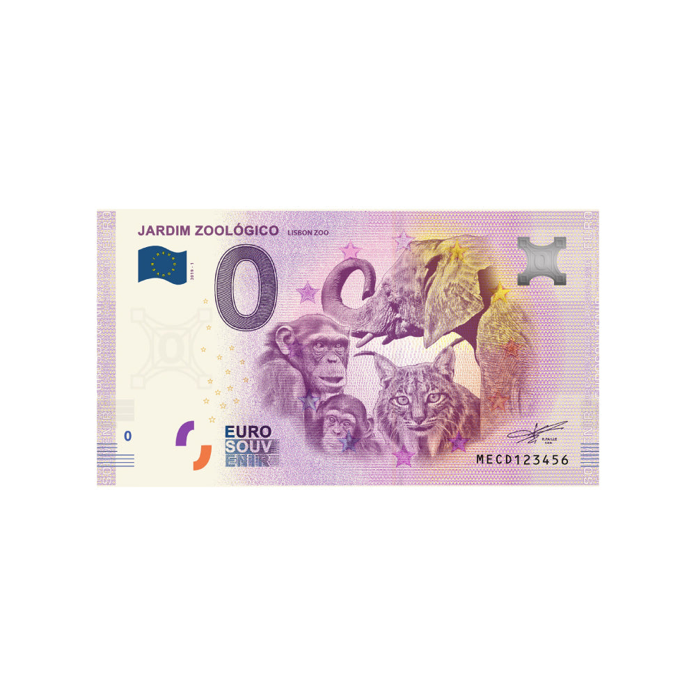 Billet souvenir de zéro euro - Jardim Zoologica - Portugal - 2019