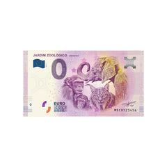 ⁣⁢Banknot pamiątkowy zero euro - Jardim Zoologica - Portugalia - 2019⁤⁣