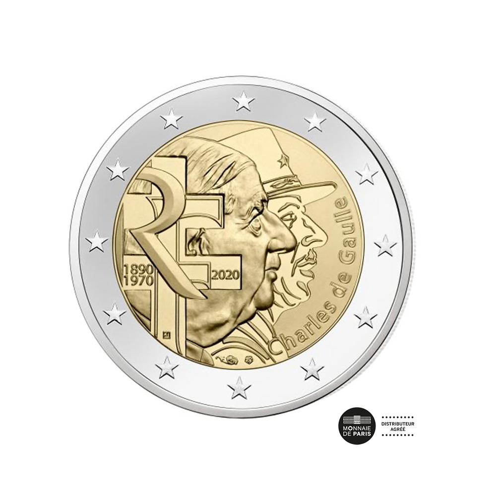 Charles de Gaulle - Valuta di € 2 Commemorative - BU 2020