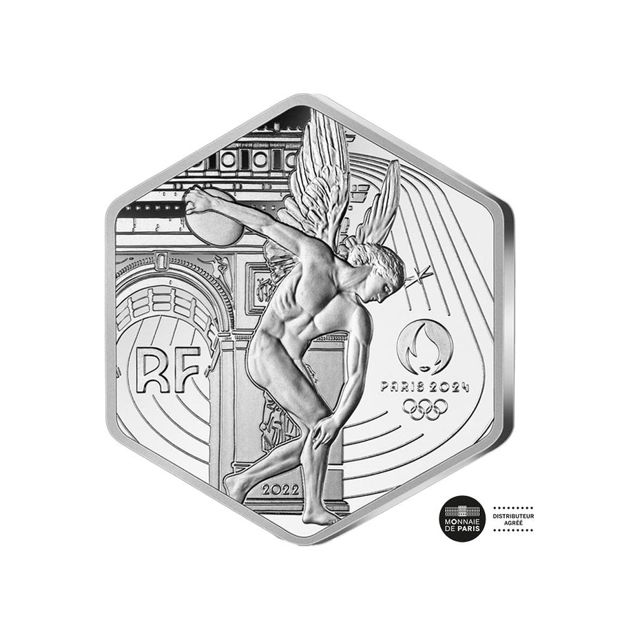 monnaie de 10 euro argent hexagonale jo 2024 paris 