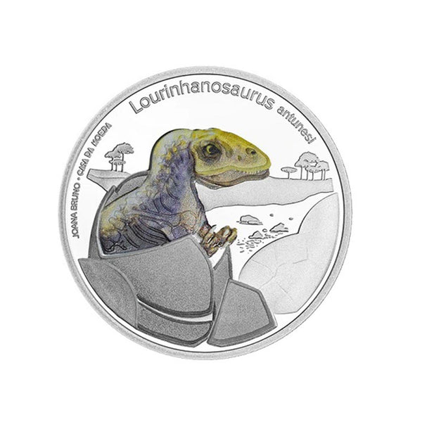 ⁣⁢Dinosaur of Portugal - Lourinhanosaurus - 5 Euro Silver Coin - Proof 2022⁤⁣