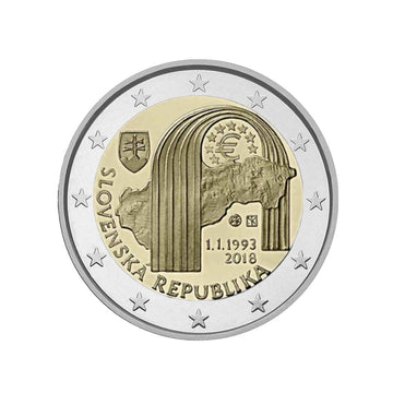 Slovaquie 2018 - 2 Euro Commémorative - 25ème anniversaire de la mise en place de la République de Slovaquie