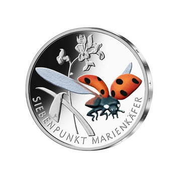 Seven -point ladybug - 5 euro currency - BE 2023