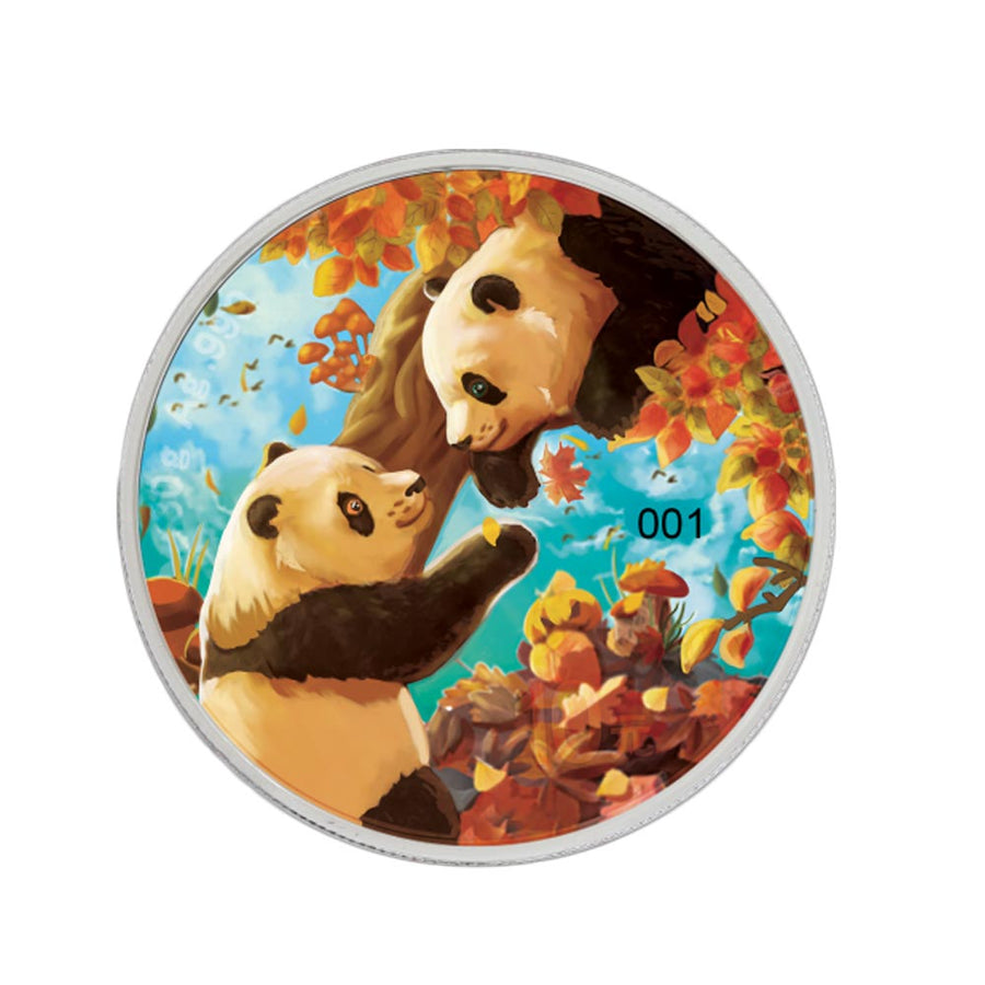 Les 4 saisons - Panda - Monnaie de 10 Yuan Argent - BU 2023