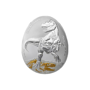 Dinossauros asiáticos - Tarbosaurus - Moeda de 2 dólares - seja 2022