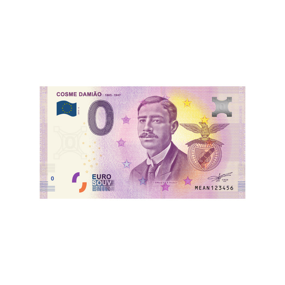 Souvenir -Ticket von Null bis Euro - Cosme Damiao - Portugal - 2019