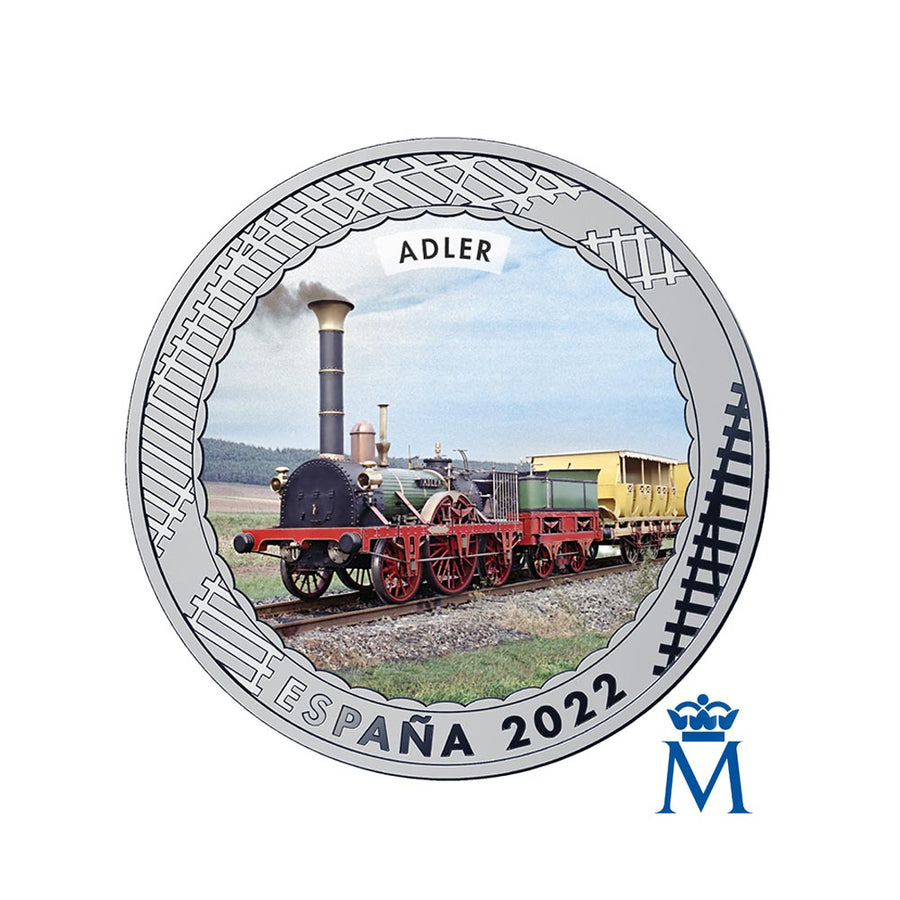 Spanien 2022 Box - History of Railways - Los von 20 Währungen von 1,5 Euro