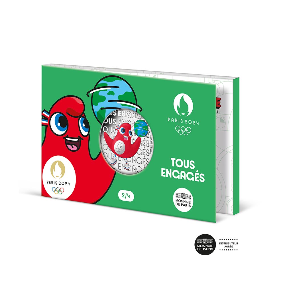 Pariser Olympischen Spiele 2024 - Alle engagierten (2/2) - Währung von 50 € Silber - Welle 1 - farbig