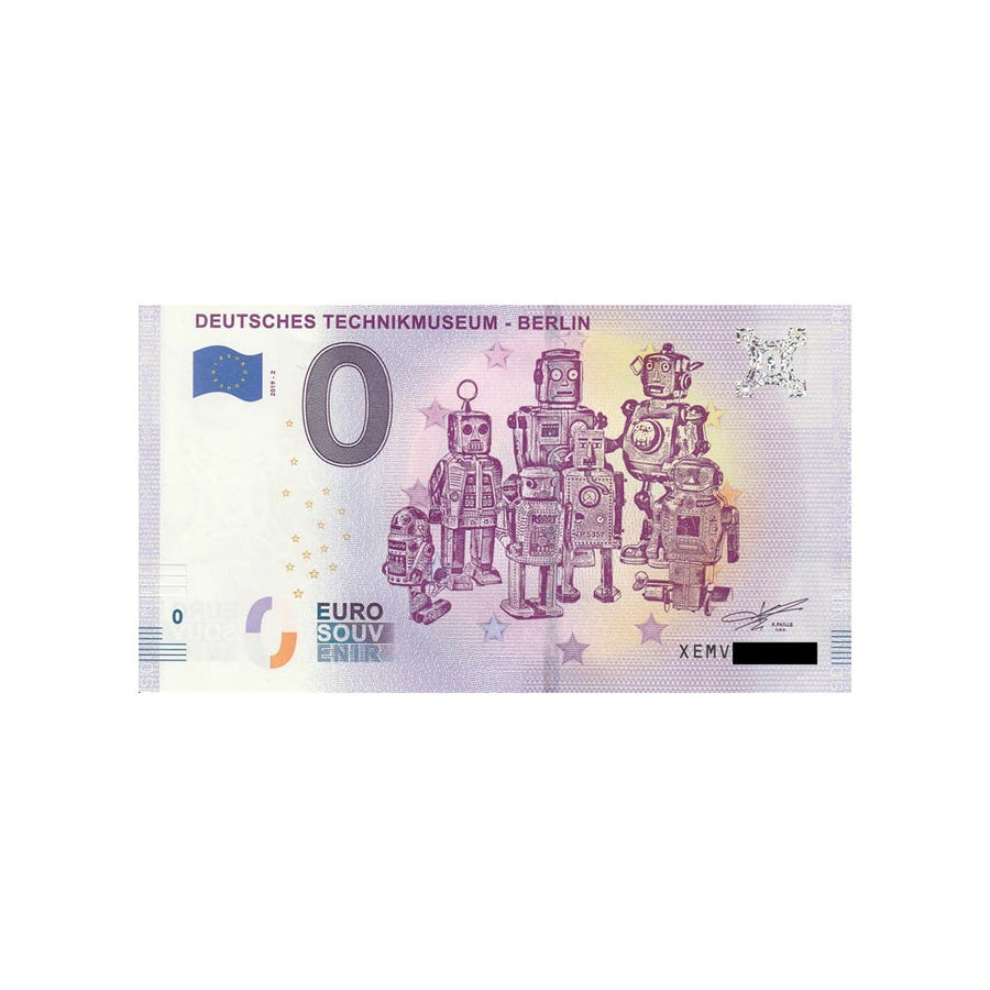 Billet souvenir de zéro euro - Deutsches Technikmuseum Berlin - Allemagne - 2019