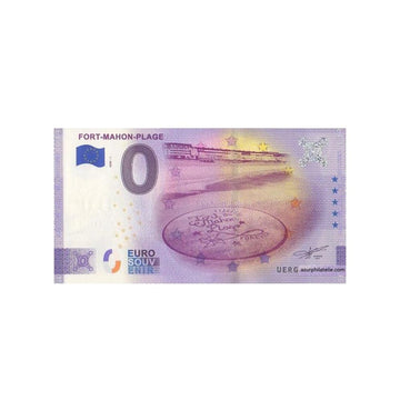 Souvenir -Ticket von Null bis Euro - Fort -Mahon -Plage - Frankreich - 2020