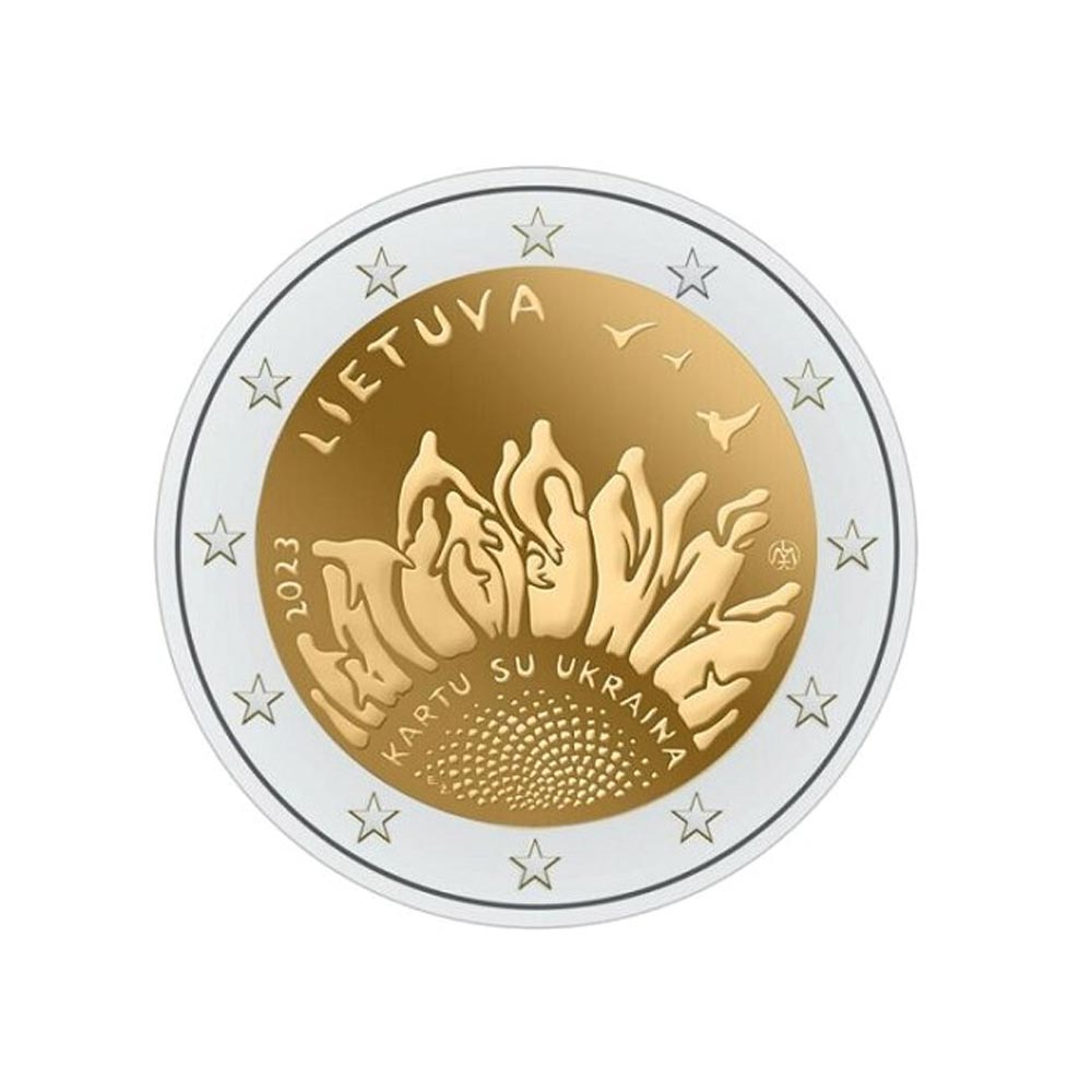 Lituanie 2023 - 2 Euro Commémorative - Ensemble avec l'Ukraine