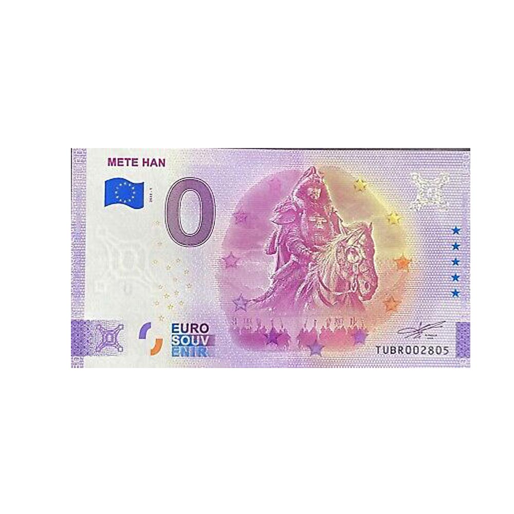 Billet souvenir de zéro euro - Mete han - Turquie - 2022