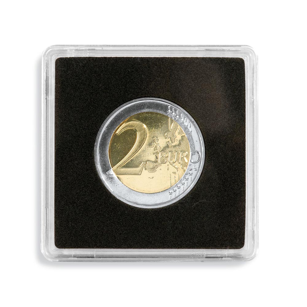 Leuchtturm capsules QUADRUM pour pièces de monnaie de diamètre intérieur 39 mm Leuchtturm capsules QUADRUM pour pièces de monnaie de diamètre intérieur 39 mm