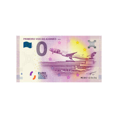 ⁣⁢Zero Euro Souvenir Banknote - Primeiro Voo Do A330NEO - Portugal - 2019⁤⁣