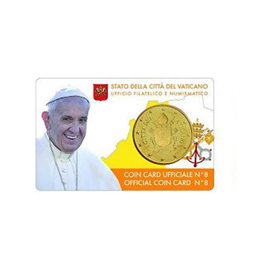 Coincard N ° 8 Vaticaan "Pope Francis" - 50 herdenkingscentrums - BU 2017