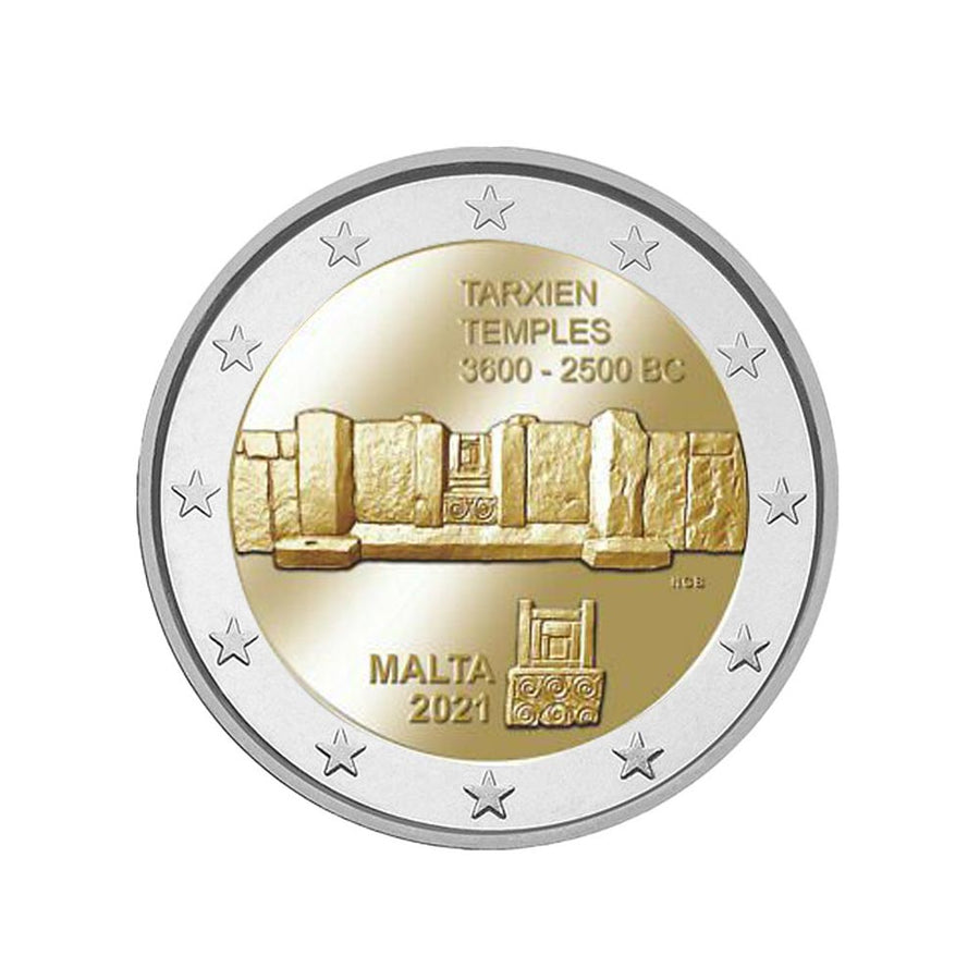 Malta 2021 - 2 Euro comemorativo - Templos Tarxian