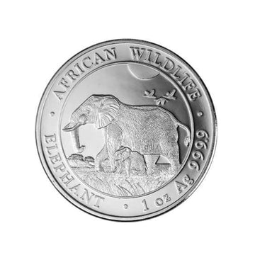 Africano Worldwide - Elefante - 100 xelins de prata Moeda - BU 2022