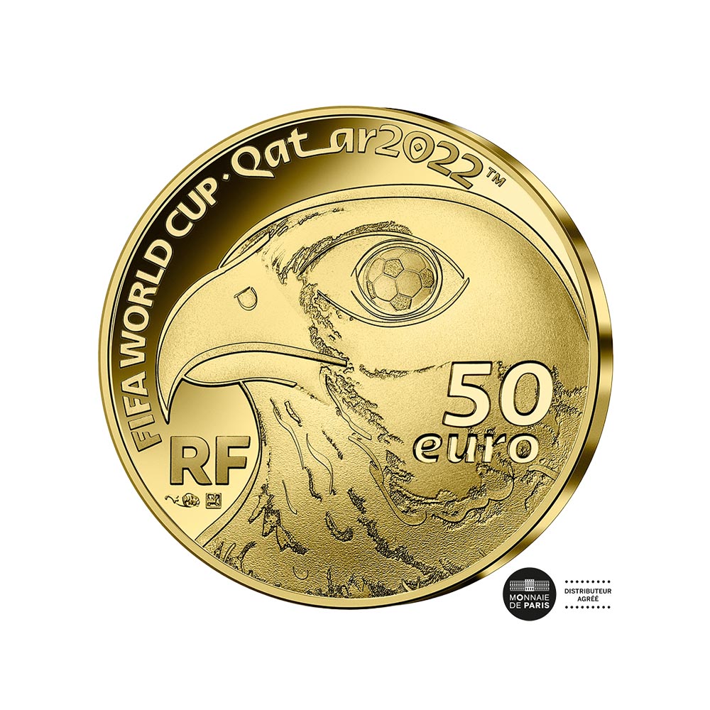 monnaie de paris fifa qatar 2022 50 euro or 1/4 be 2022