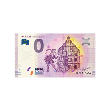 Bilhete de lembrança de zero para euro - Hameln - Alemanha - 2019