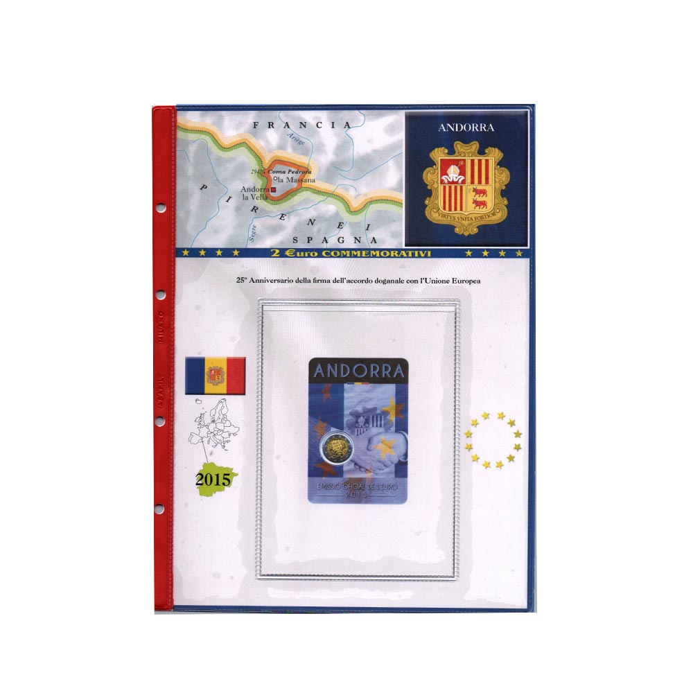 Blattalbum 2014 bei 2021 - 2 Euro Gedenk - Andorra