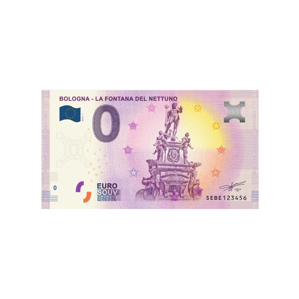 Billet souvenir de zéro euro - Bologna "La Fontana Del Nettuno" - Italie - 2019