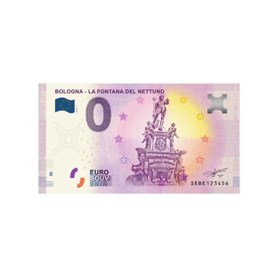 Billet souvenir de zéro euro - Bologna "La Fontana Del Nettuno" - Italie - 2019