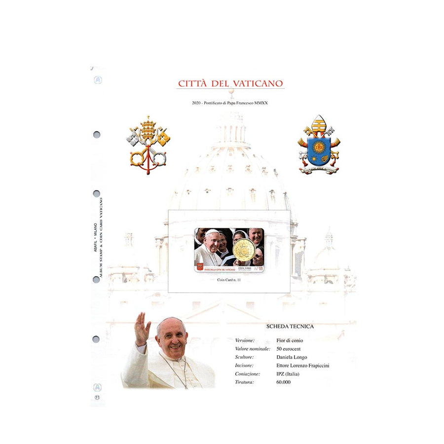Feuilles album 2010 à 2022 - Coincard - Vatican