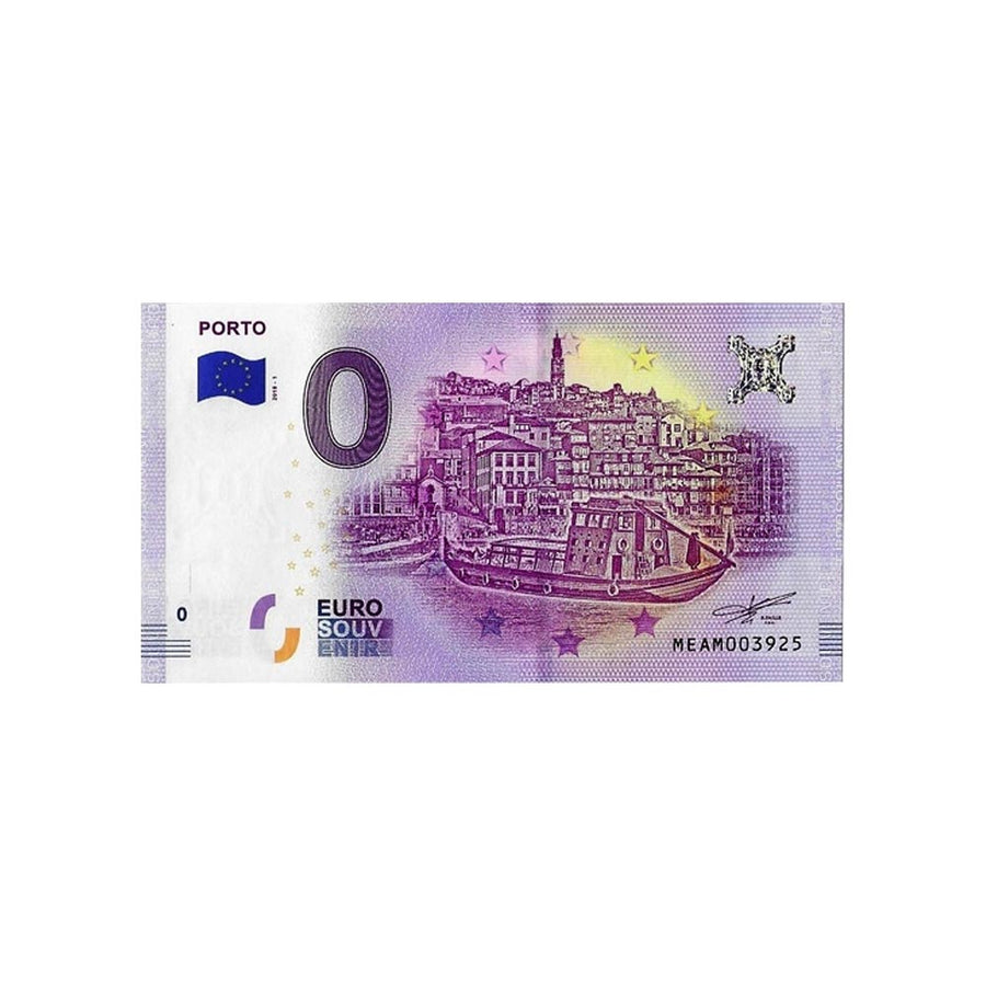 Billet souvenir de zéro euro - Porto - Portugal - 2018
