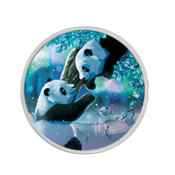 The 4 Seasons - Panda - Moeda de 10 Yuan Silver - BU 2023