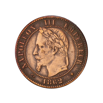 2 cents Napoleon III "Laurée head" France