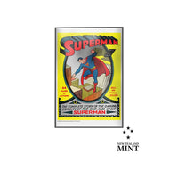 Superman #1 - zilveren plaat met het eerste deel van de stripverhaal - bu