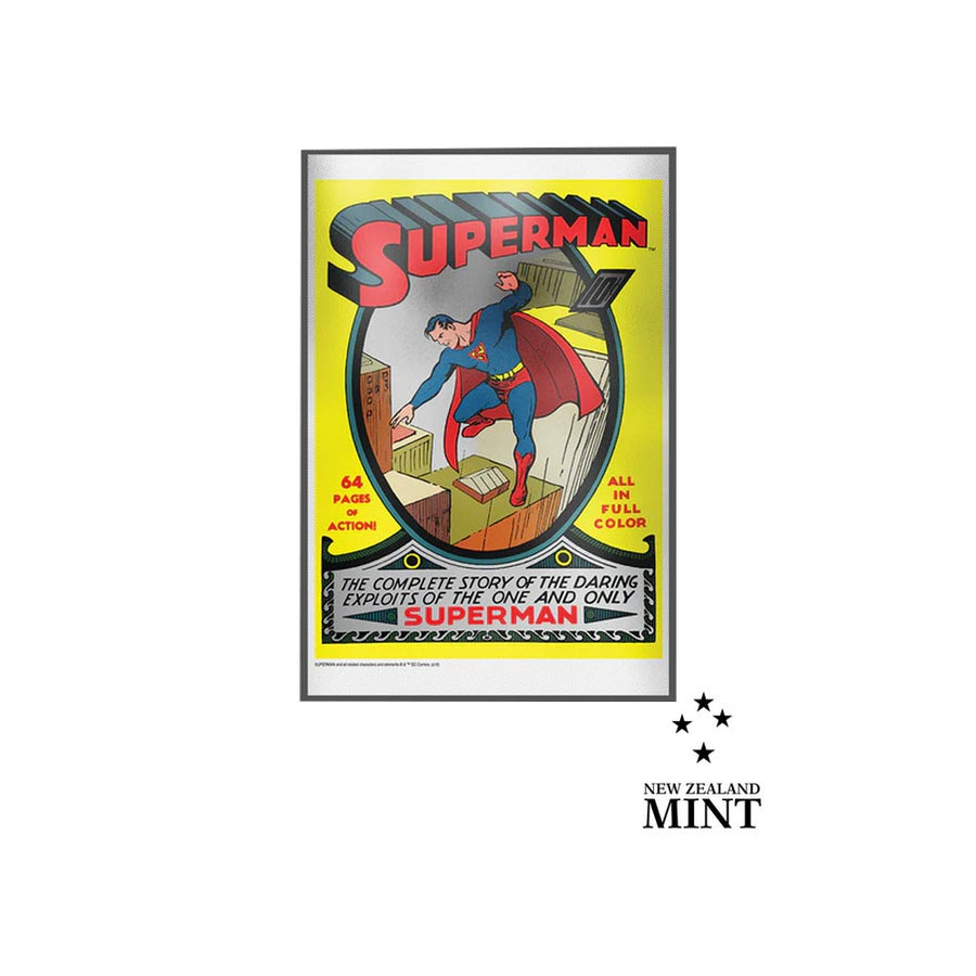 SUPERMAN #1 - Feuille d'argent à l'effigie du premier volet de la bande dessinée - BU