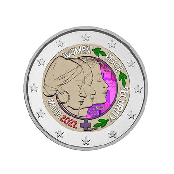 Malte 2022 - 2 Euro Commémorative - Sécurité des Nations Unies (ONU) - Colorisée #2