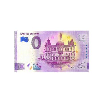 Souvenir -Ticket von null nach Euro - Kastiel 'Betliar - Slowakei - 2020