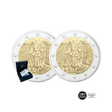 Chute du Mur de Berlin - Lot de 2 monnaies de 2€ Commémorative BE + BU - 2019