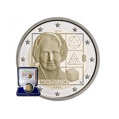 Italie - 2 Euros Commémorative - 150ème Anniversaire de Maria Montessori - BE 2020