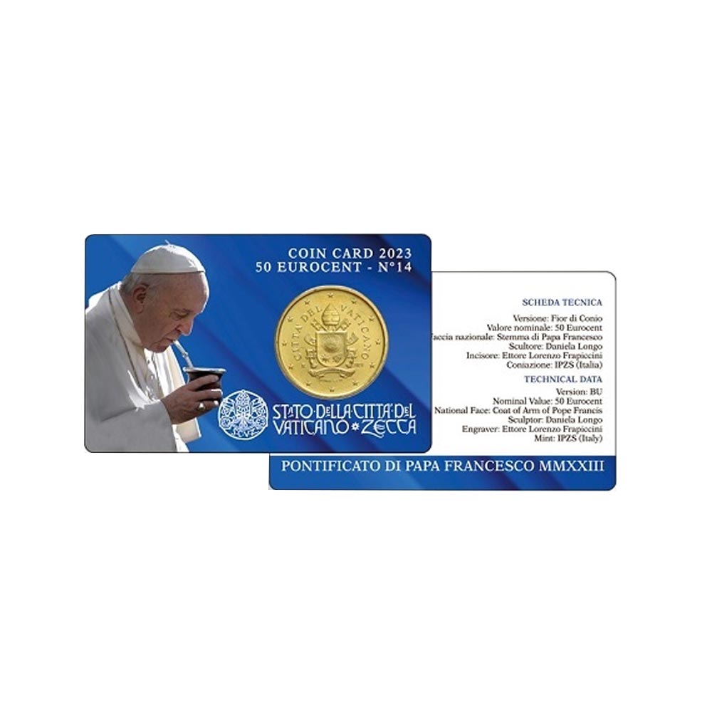 Vatican 2023 - Coincard of 50 cent - bu