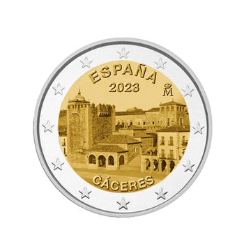 Espanha 2023 - 2 Euro comemorativo - Cidade Velha de Caceres