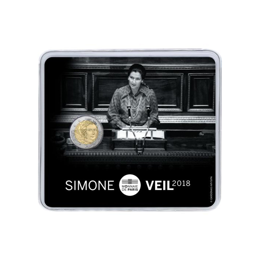 Simone Véil - 2 euros comemorativo - BU 2018