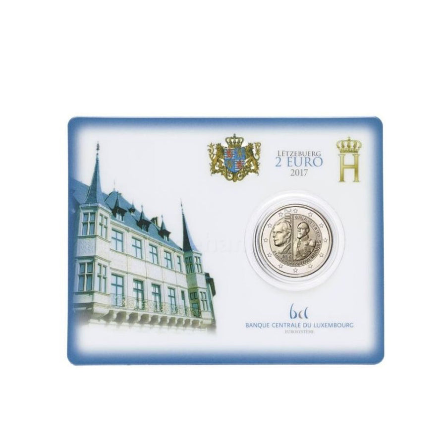 coincard 2 euro commémorative200e Naissance du Grand-Duc Guillaume III" Coincard
