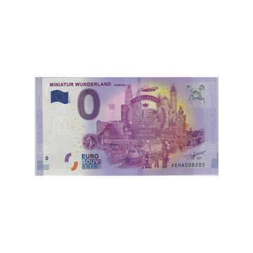 Billet souvenir de zéro euro - Miniatur Wunderland - Allemagne - 2016