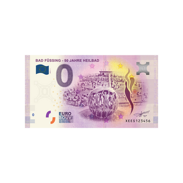 Bilhete de lembrança de Zero Euro - Bad Füssing - 50 Jahre Heilbad - Alemanha - 2019