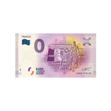 Billet souvenir de zéro euro - Champion du Monde - France - 2018