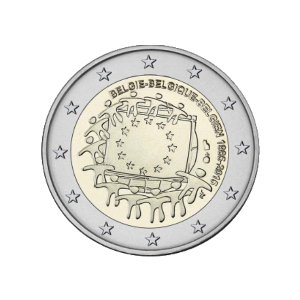 Belgique 2015 - 2 Euro Commémorative - 30ème anniversaire du drapeau européen